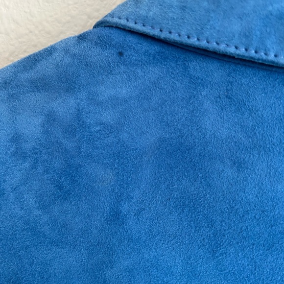 Iris And Ink Blue Suede Dress Size 8 - Picture 9 of 11